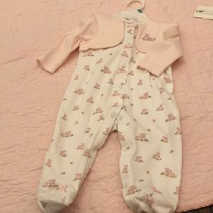 NWOT! Little Me Bunny Romper with matching hat